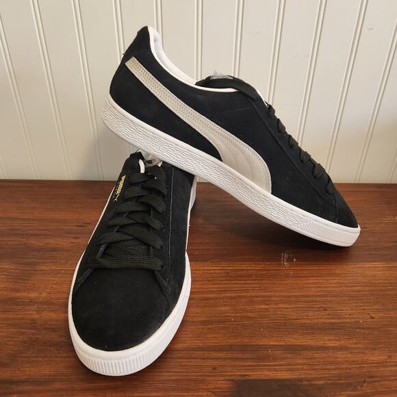 Size 11 Men's PUMA Suede Classic XXI Black White (AA20) - Picture 2 of 12